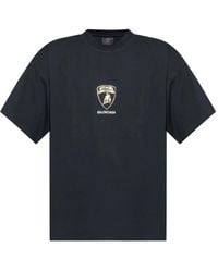 Balenciaga - Camiseta con logo de x Automobili Lamborghini - Lyst