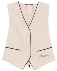 Antonio Marras - Chaleco A Rayas Diplomáticas Con Logo Bordado - Lyst