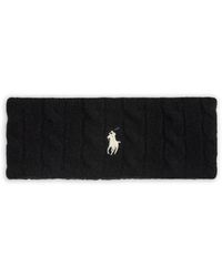 Polo Ralph Lauren - Cable-Knit Embroidered Head Band - Lyst
