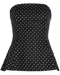 Faithfull the Brand - Petro Polka-Dot Strapless Top - Lyst
