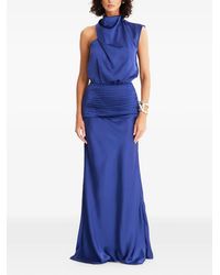 MOOS STUDIO - Asymmetric-Shoulder Maxi Dress - Lyst