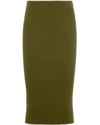 Prada - Ribbed-knit Cotton Tube Skirt - Lyst