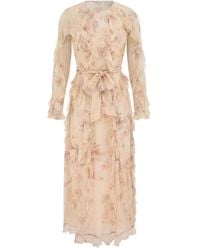 Zimmermann - Hypnotic Frill Maxi-Jurk Met Ruches - Lyst