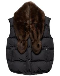 Prada - Gilet Matelassé À Plaque Logo - Lyst