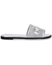 DKNY - Logo-Patch Mesh Sandals - Lyst
