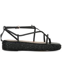Red(V) - Braided-Sole Cage-Strap Sandals - Lyst