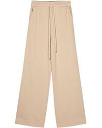 Twin Set - Logo-embroidered Wide-leg Track Pants - Lyst