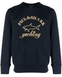 Paul & Shark - Sweatshirt mit Logo-Stickerei - Lyst