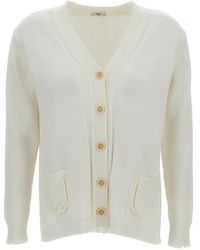 #MSM - Ribbed-Trim Patch-Pocket Cardigan - Lyst