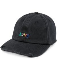 Autry - Distressed Embroidered-Logo Baseball Cap - Lyst