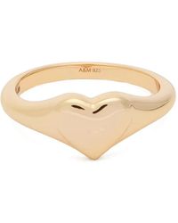 Astrid & Miyu - Heart Signet Ring - Lyst