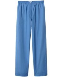 Miu Miu - Popeline-Hose Mit Logo-Stickerei - Lyst