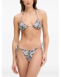 Twinset - Abstract-Print Triangle Bikini Top - Lyst