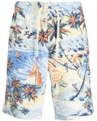 Polo Ralph Lauren - Frottee-Shorts mit Palmen-Print - Lyst