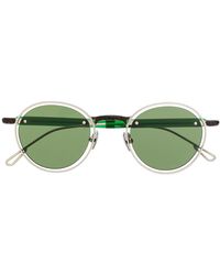Jacquemus Contrasting Frame Rounded Sunglasses - Green