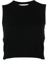 Thom Browne - Cashmere Cropped Crew Neck Shell Top - Lyst