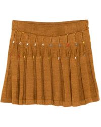 YANYAN KNITS - Borlor Double-Layer Mini Skirt - Lyst