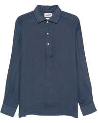 MC2 Saint Barth - Raphael Long-Sleeve Linen Polo Shirt - Lyst