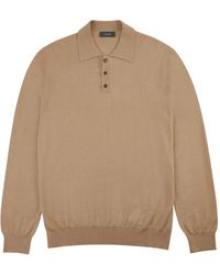 Zanone - Cashmere Silk Polo Shirt - Lyst