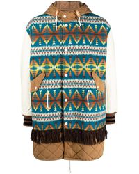 Junya Watanabe - Graphic-Print Hooded Parka - Lyst