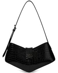 KARL LAGERFELD - Karl Studio K/Autograph Croc-Effect Leather Shoulder Bag - Lyst