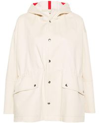 Plan C - Hooded Twill Parka Jacket - Lyst