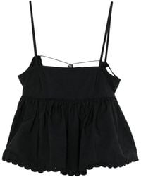 Cecilie Bahnsen - Selena Embroidered Taffeta Top - Lyst