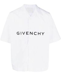 Givenchy - Camisa con logo estampado y manga corta - Lyst