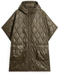 Woolrich - Quilted Hooded Cape - Lyst