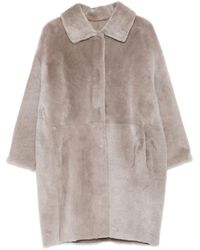 Manzoni 24 - Shearling Collared Coat - Lyst