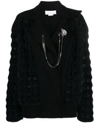 Genny - Brooch-Detail Wool Jacket - Lyst