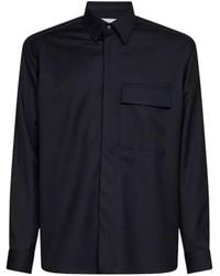 D4.0 - Concealed-Button Chest-Pocket Shirt - Lyst