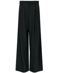 MM6 by Maison Margiela - Mannequin Label Wool Blend Pleated Trousers - Lyst