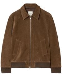 Sandro - Zip-Front Suede Jacket - Lyst