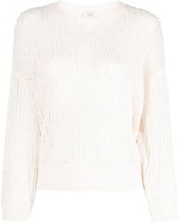 Peserico - Open-knit Cropped Jumper - Lyst