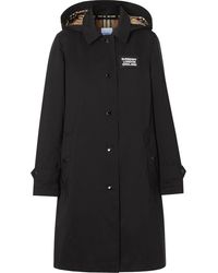 Burberry Cappotto con cappuccio rimovibile - Nero
