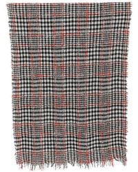 Faliero Sarti - Check-Pattern Frayed-Edge Scarf - Lyst