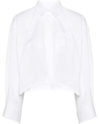 Sacai - Wide-sleeve Poplin Shirt - Lyst