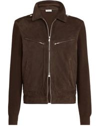 Brunello Cucinelli - Gerippte Jacke Aus Wildleder - Lyst