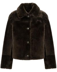 Yves Salomon - Button-Fastening Shearling Jacket - Lyst