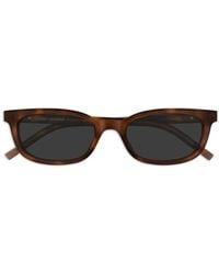 Saint Laurent - Oval-Frame Tortoiseshell Sunglasses - Lyst