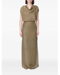 Ter Et Bantine - Cowl-Neck Silk Maxi Dress - Lyst