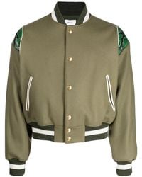 Bally - Snakeskin Effect-Detail Bomber Jacket - Lyst