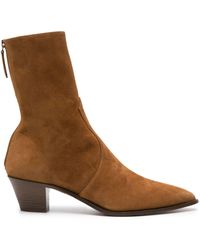 Aquazzura - 50mm Pointed-toe Leather Boots - Lyst