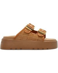 Casadei - Sandalias con plataforma y logo - Lyst