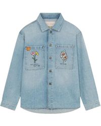 Mira Mikati - Floral-Embroidered Pocket Cotton Jacket - Lyst