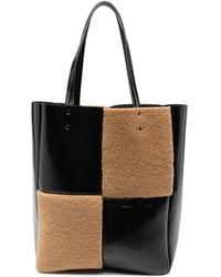 KHAITE - Patchwork Shearling-Panel Tote Bag - Lyst