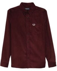 Fred Perry - Logo-Embroidered Shirt - Lyst