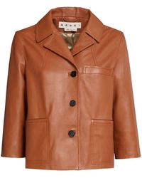 Marni - Single-breasted Leather Jacket - Lyst