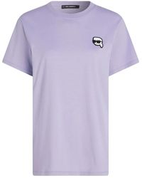 KARL LAGERFELD - Ikon T-Shirt Met Patch - Lyst